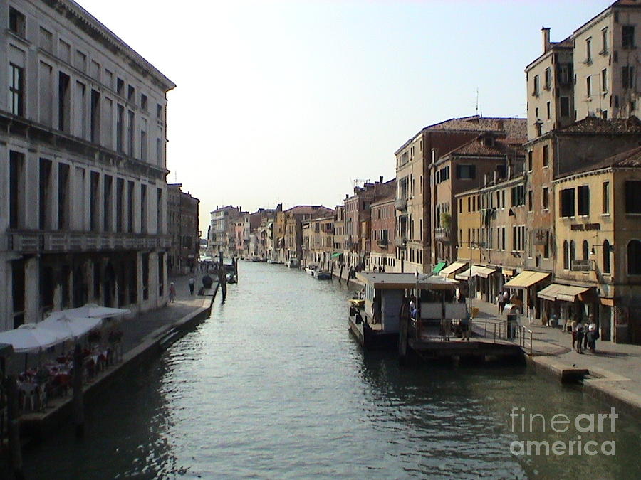 Grand Canal Venice Italy Panoramic View #2 Photograph by John Shiron