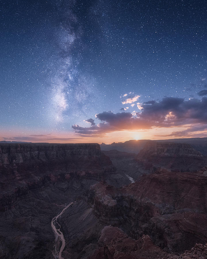 Grand Canyon And Milky Way #2 Photograph by Willa Wei