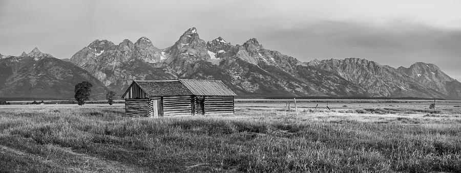 Grand Teton scenic view with abandoned barn on Mormon Row #2 Photograph by Alex Grichenko