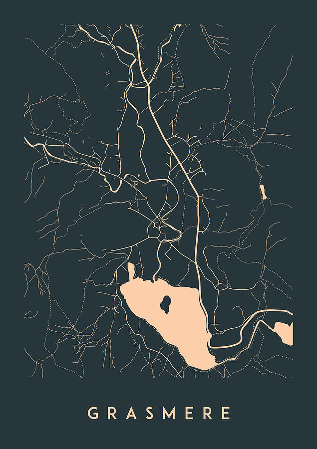 Grasmere Map Digital Art
