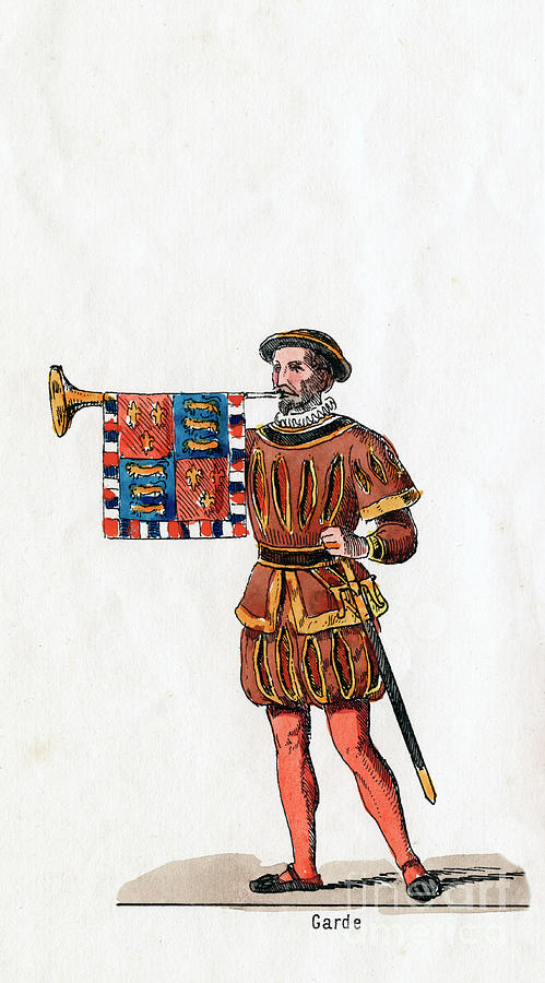 Guard, Costume Design For Shakespeares #2 Drawing by Print Collector