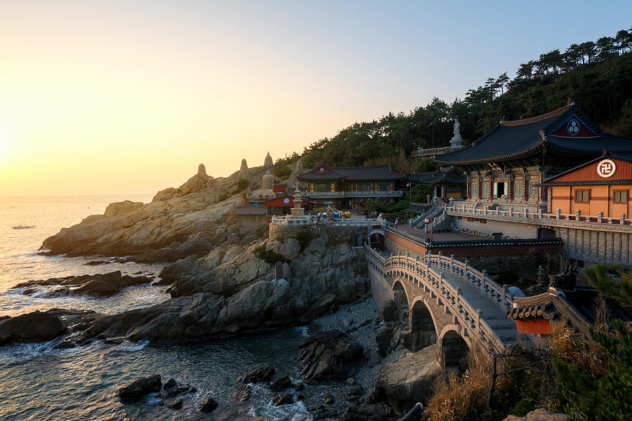 Haedong Yonggungsa Temple In Morning Photograph by Prasit Rodphan ...