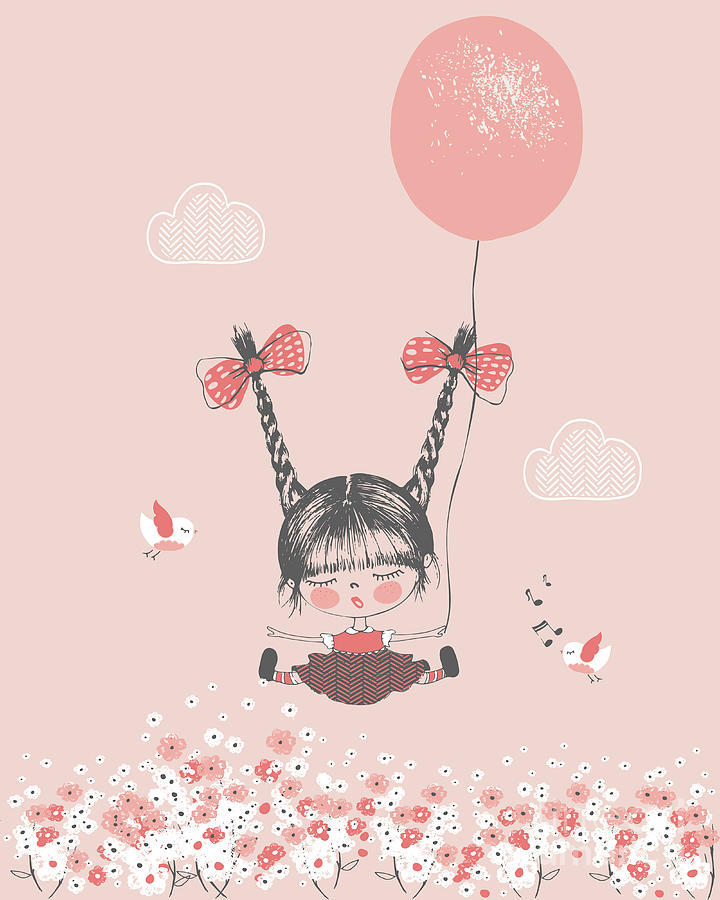 Dress Digital Art - Hand Drawn Vector Illustration Of Cute by Eteri Davinski Dress Digital Art - Hand Drawn Vector Illustration Of Cute by Eteri Davinski