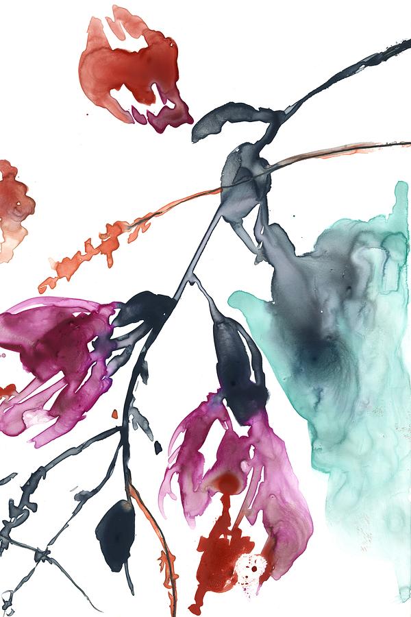 Flower Painting - Hanging Fuchsia II #2 by Jennifer Goldberger