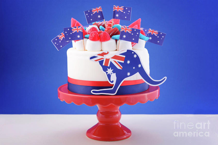 Happy Australia Day celebration cake #2 Photograph by Milleflore Images
