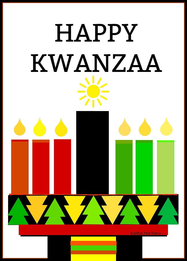 Pattern Digital Art - Happy Kwanzaa #2 by Kaitha Het Heru