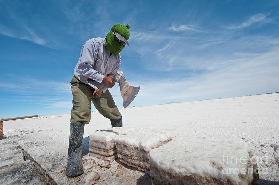 Biggest Photograph - Harvesting Salt Crust #2 by Philippe Psaila/science Photo Library