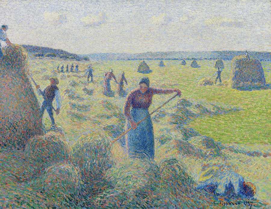 Haymaking Eragny Painting By Camille Pissarro