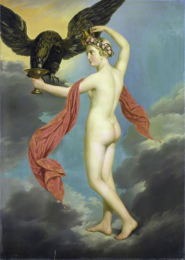 Hebe With Jupiter In The Guise Of An Eagle Painting by Gustav-adolphe Diez Hebe With Jupiter In The Guise Of An Eagle Painting by Gustav-adolphe Diez
