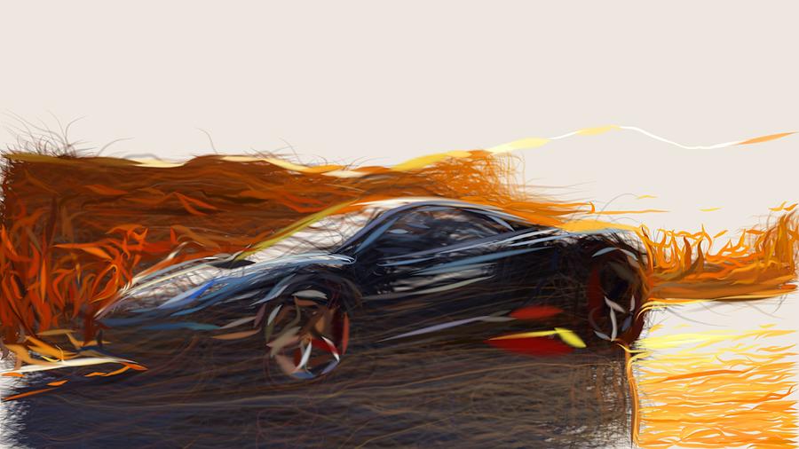 Hennessey HPE700 12C Draw #3 Digital Art by CarsToon Concept