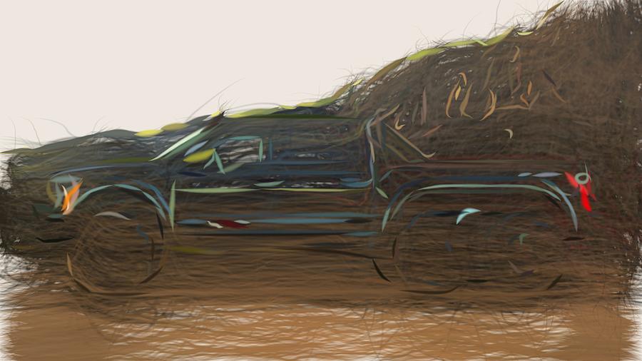 Hennessey VelociRaptor 6x6 Drawing #3 Digital Art by CarsToon Concept
