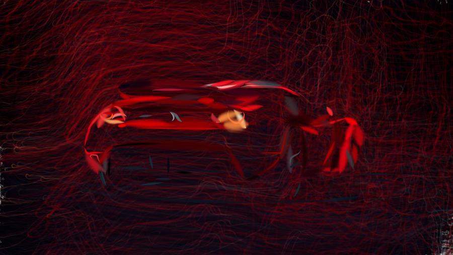Hennessey Venom GT Draw #2 Digital Art by CarsToon Concept