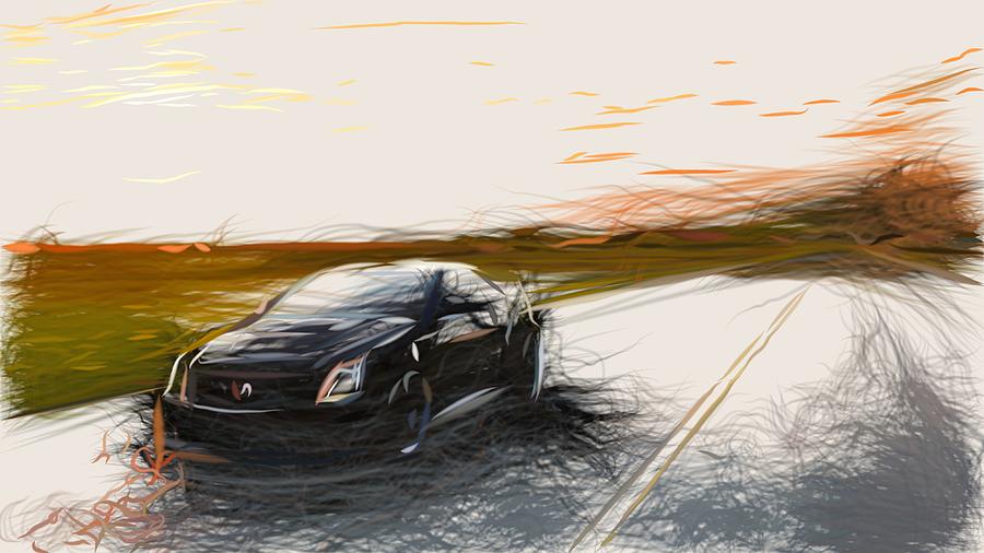 Hennessey VR1200 Twin Turbo Coupe Draw #2 Digital Art by CarsToon Concept