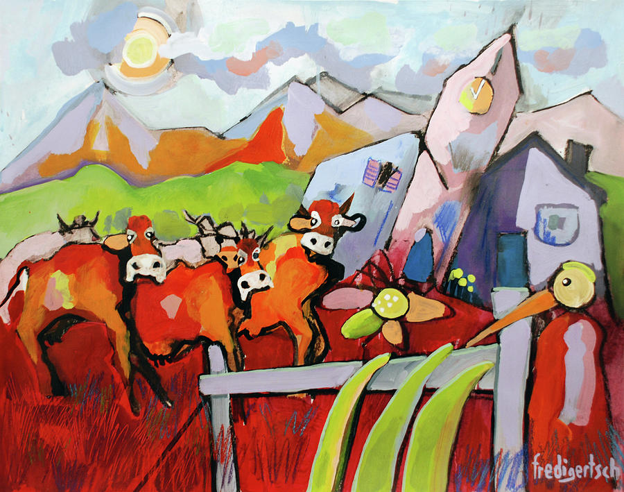 Herd Home #2 Painting by Fredi Gertsch