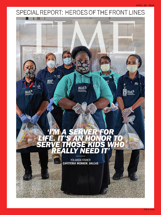 Heroes Of The Front Lines Time Cover Photograph by Photograph by Elizabeth Bick for TIME
