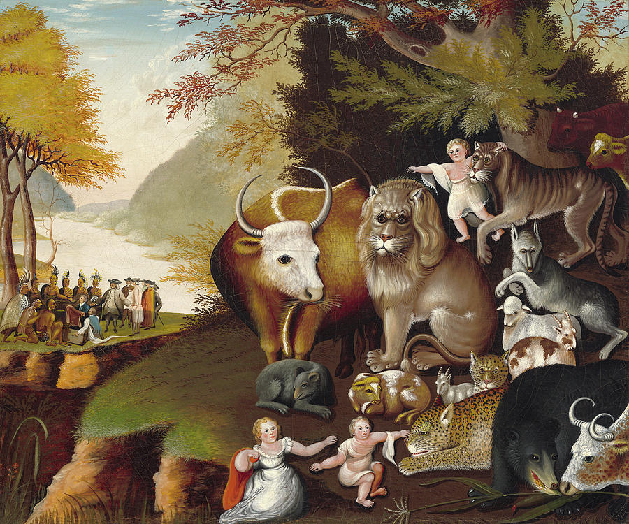 Hicks, Peaceable Kingdom #2 Painting by Granger