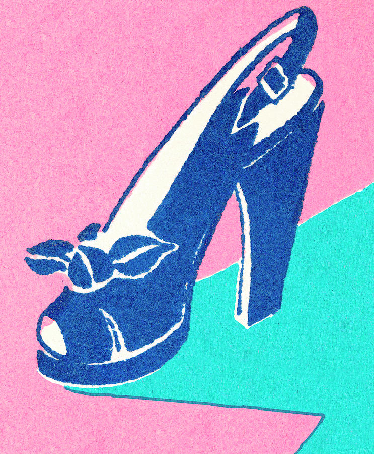 Vintage Drawing - High Heel Shoe #2 by CSA Images