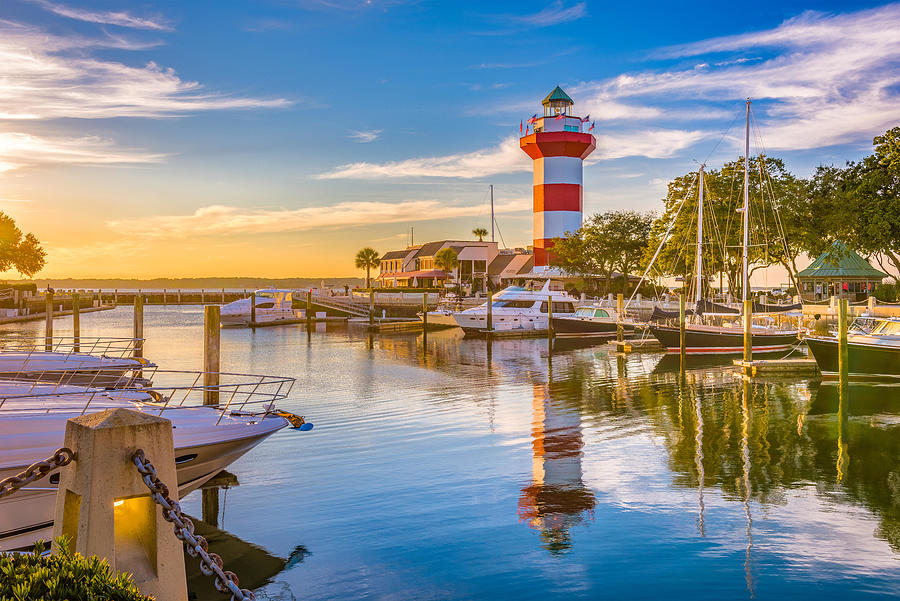 Boat Photograph - Hilton Head, South Carolina, Lighthouse #2 by Sean Pavone