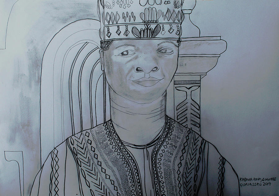 His Royal Highness Kabaka Ssabasajja Ronald Edward Frederick Kimera Muwenda Mutebi II #2 Painting by Gloria Ssali