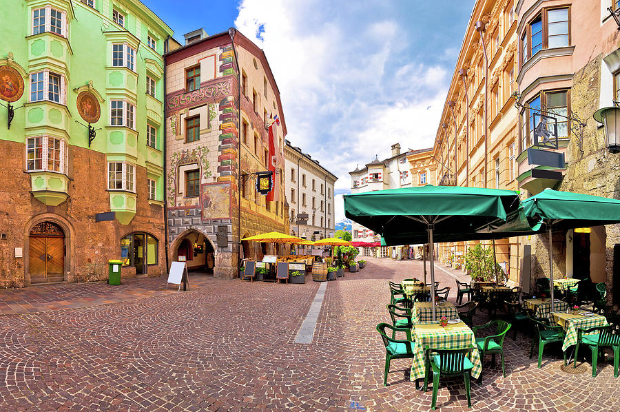 Historic street of Innsbruck panoramic view #2 Photograph by Brch Photography