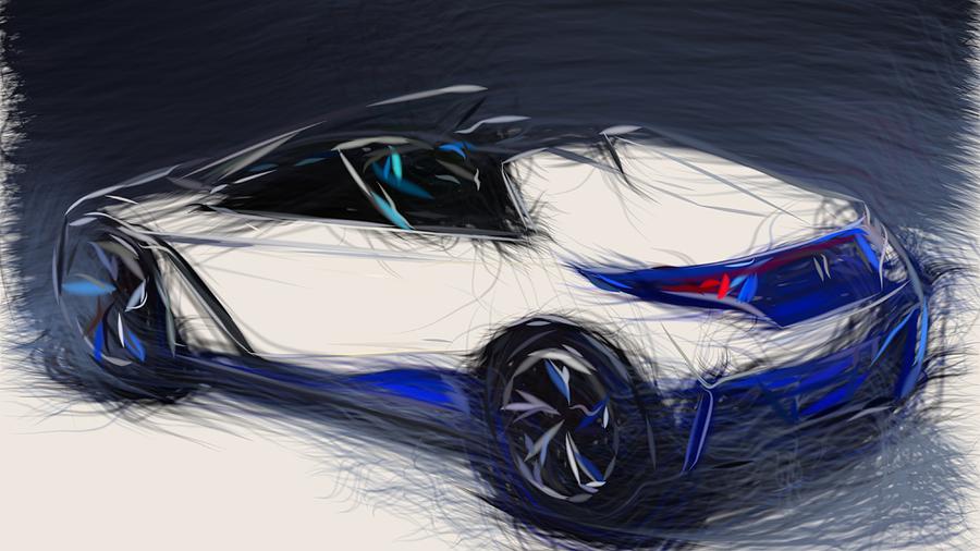 Honda Ev Ster Draw Digital Art By Carstoon Concept