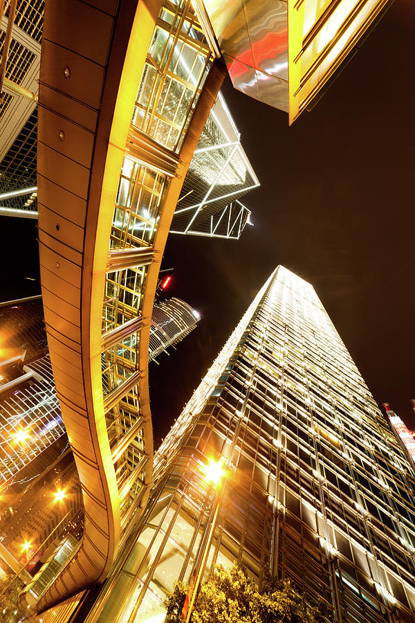 Hong Kong At Night Photograph by Laoshi Hong Kong At Night Photograph by Laoshi