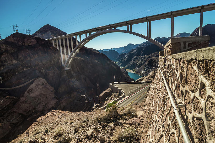 Hoover Dam Nevada Arizona State Line Surraoundings #2 Photograph by Alex Grichenko