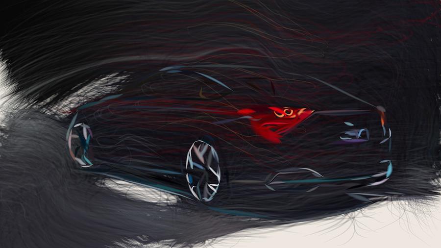 Hyundai HCD 14 Genesis Draw #3 Digital Art by CarsToon Concept