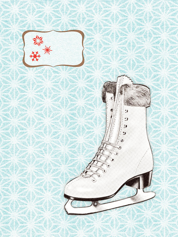 Christmas Drawing - Ice skate #2 by CSA Images