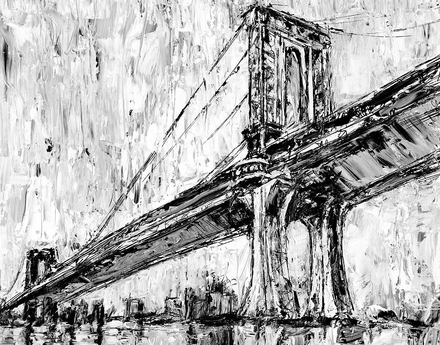 Architecture Painting - Iconic Suspension Bridge I #2 by Ethan Harper