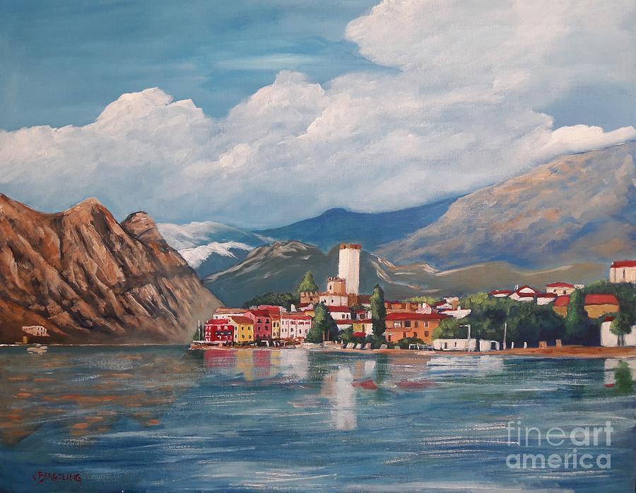 Lago di Garda, Italy Painting by Jean Pierre Bergoeing