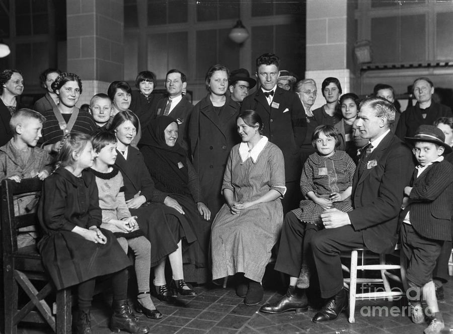 Immigrants At Ellis Island #2 Photograph by Bettmann