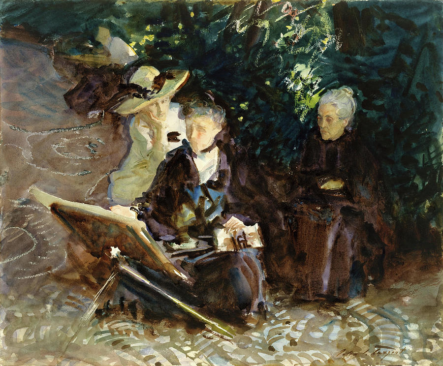 John Singer Sargent Painting - In the Generalife. #2 by John Singer Sargent