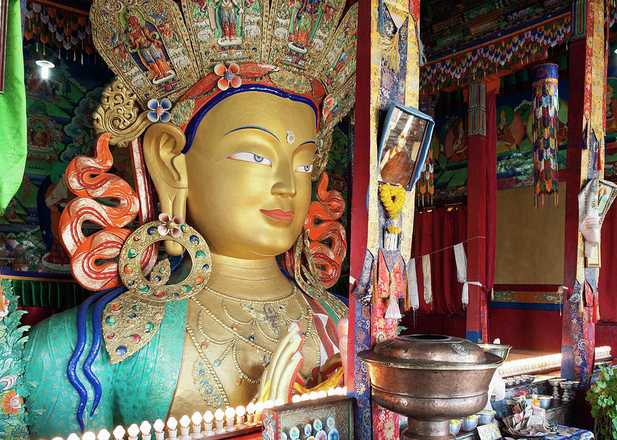 India, Ladakh, Maitreya Buddha #2 Digital Art by Paul Panayiotou