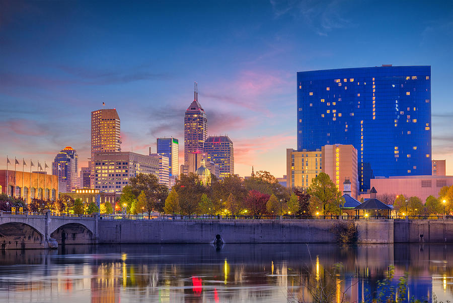 Indianapolis Photograph - Indianapolis, Indiana, Usa Skyline #2 by Sean Pavone