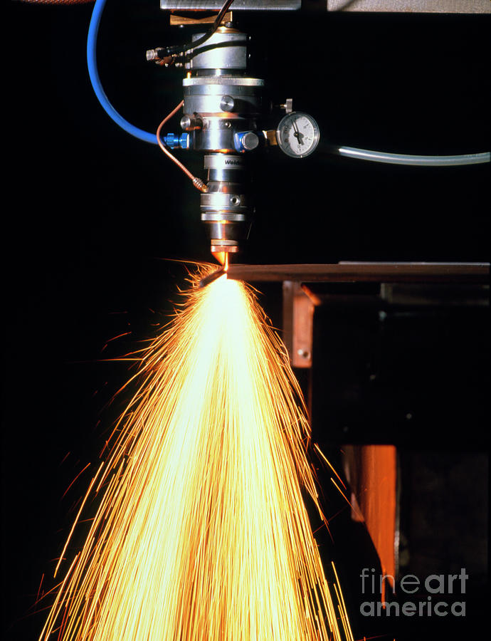 Industrial Carbon Dioxide Laser Cutting Metal #2 Photograph by Rosenfeld Images Ltd/science Photo Library