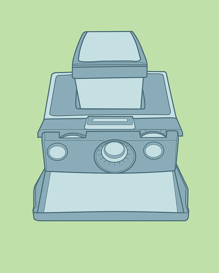 Vintage Drawing - Instant Camera #2 by CSA Images