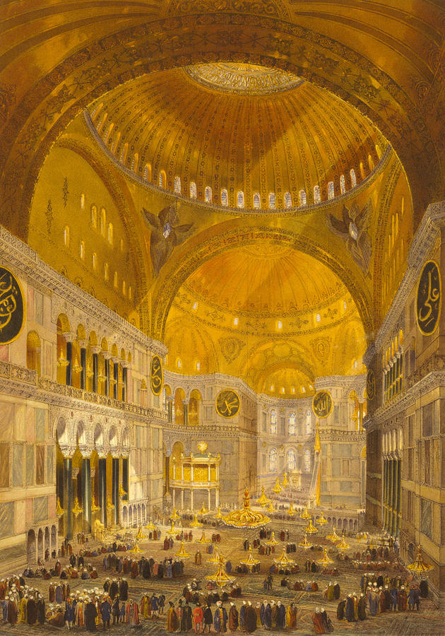Interior Of Hagia Sophia, Istanbul #2 Photograph by Science Source