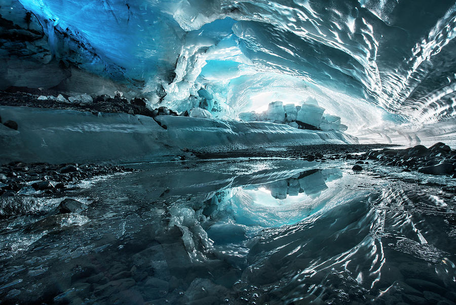 Interior Of Ice Cave Photograph by Cavan Images - Fine Art America