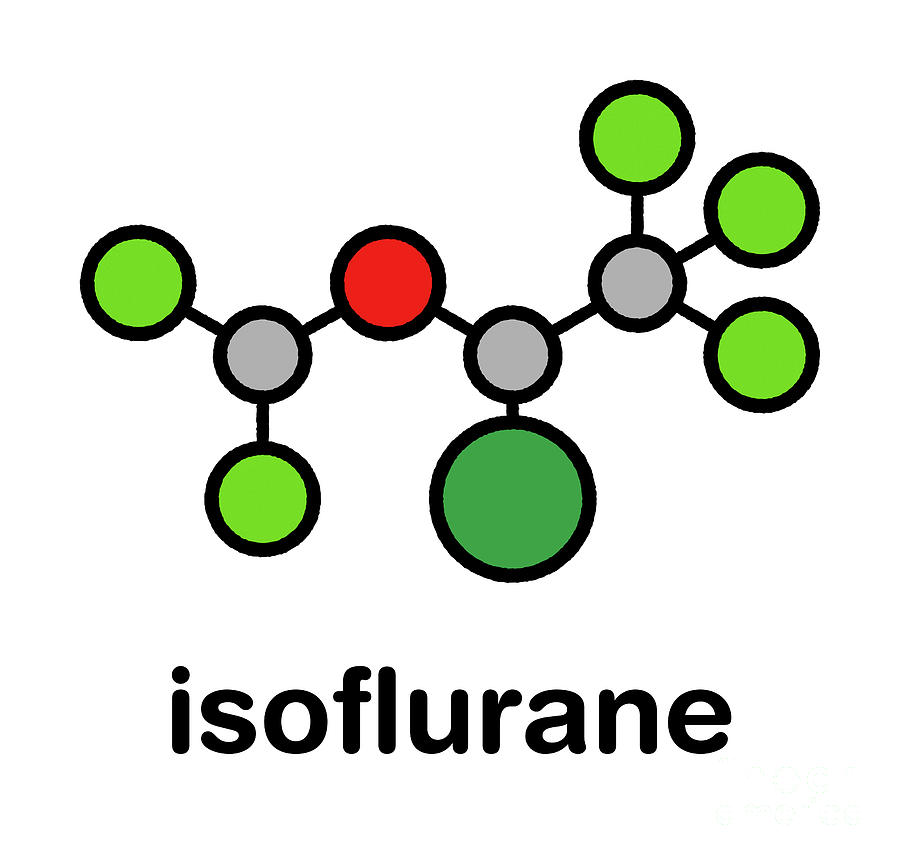 Isoflurane Anesthetic Drug Molecule #2 Photograph by Molekuul/science Photo Library