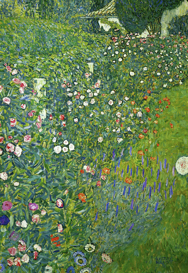 Italian Garden Landscape Painting by Gustav Klimt