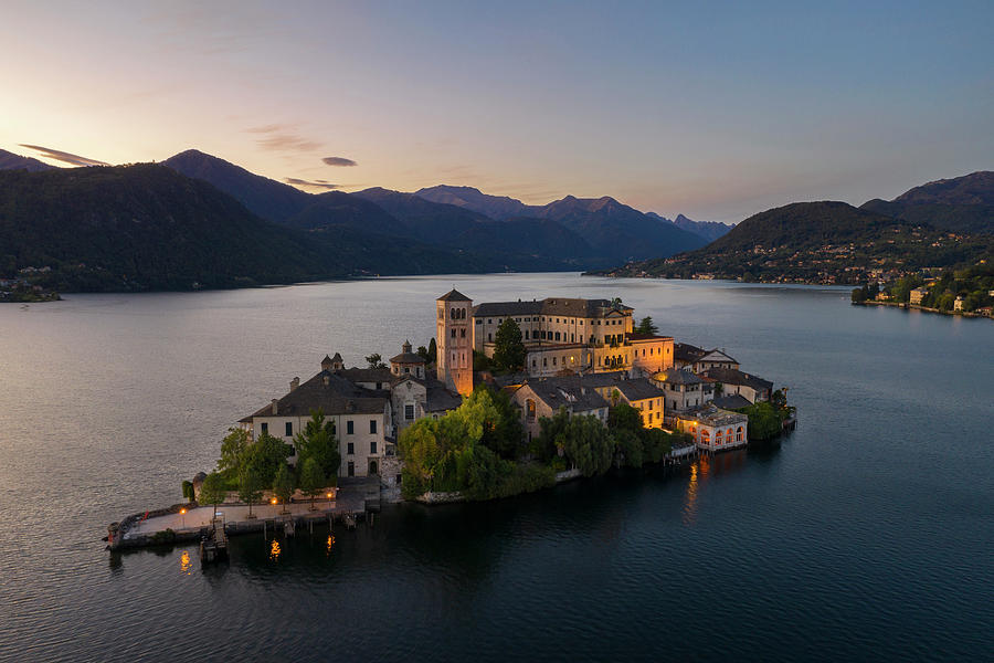 Italy, Piedmont, Novara District, Orta Lake, San Giulio Island, #2 Digital Art by Massimo Ripani