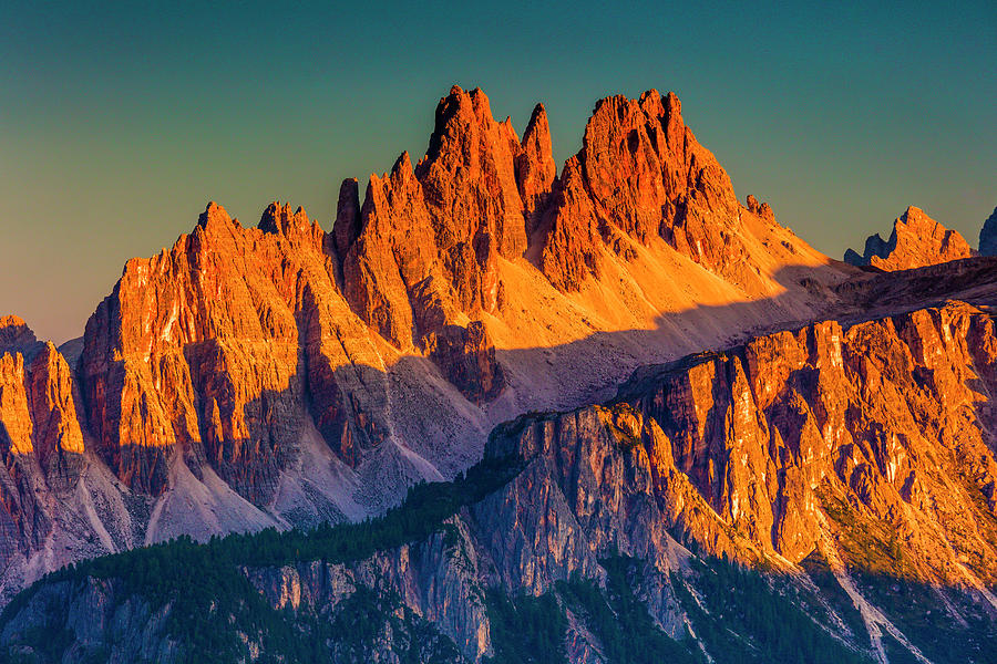 Italy, Veneto, Belluno District, Alps, Dolomites, Cadore, Cortina Dampezzo, Croda Da Lago #2 Digital Art by Olimpio Fantuz