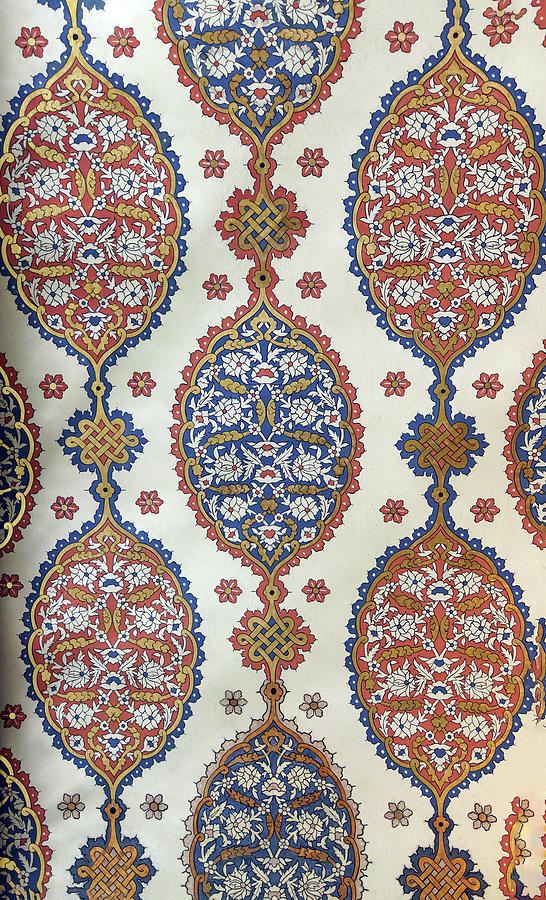 Iznik lapis  tiles with flower pattern  #2 Photograph by Steve Estvanik
