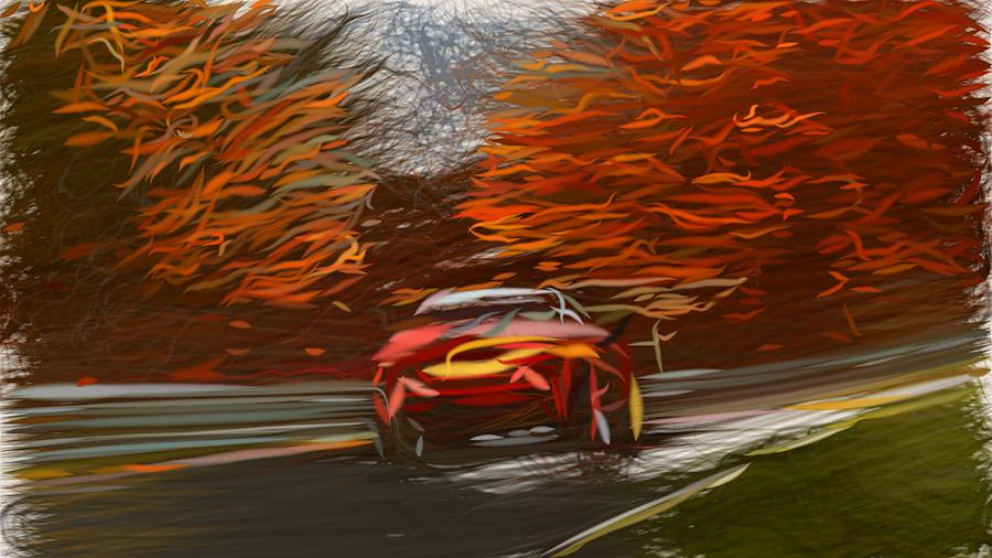 Jaguar XE SV Project 8 Drawing #3 Digital Art by CarsToon Concept