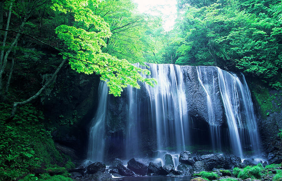 Japanese Waterfall #2 Photograph by Ooyoo