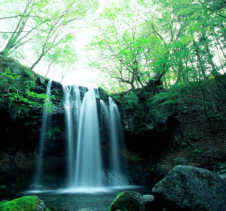 Japanese Waterfalls #2 Photograph by Ooyoo