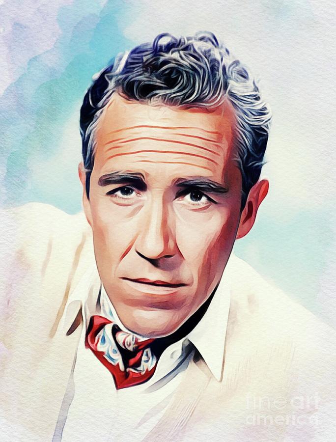 Jason Robards, Vintage Actor Painting