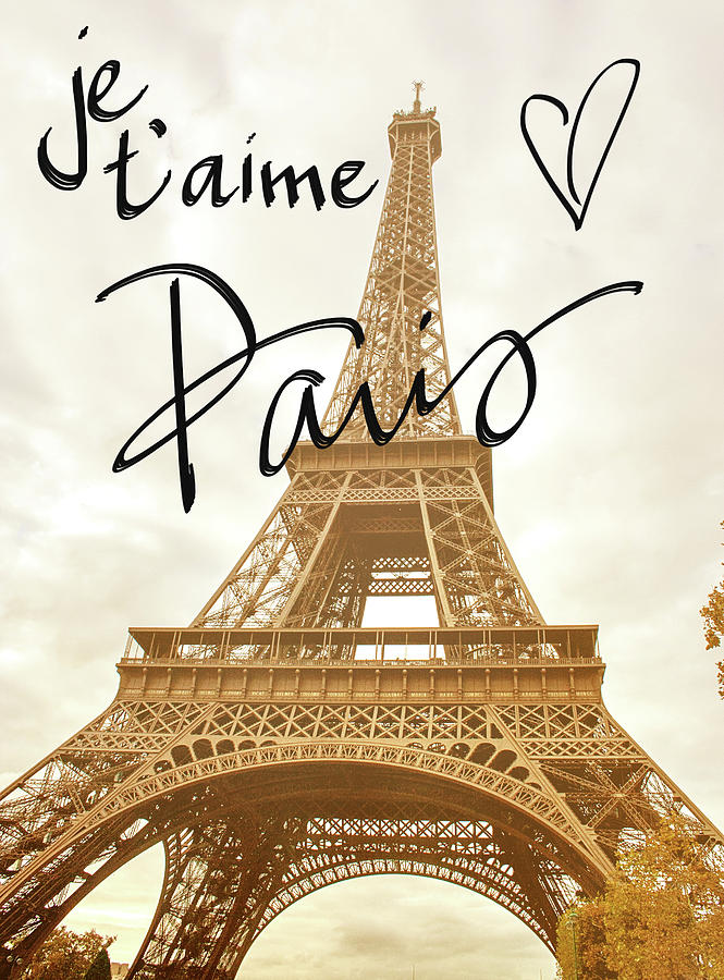 Paris Painting - Je Taime Paris #2 by Emily Navas