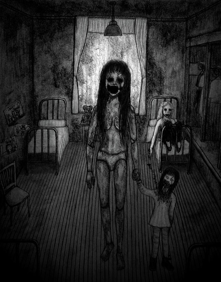 Jessica And Her Broken Doll - Artwork #2 Drawing by Ryan Nieves